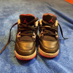 Jordan Kids Black and Red Sneakers